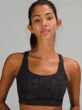 Lululemon Energy Sports Bra in Black Snakeskin print